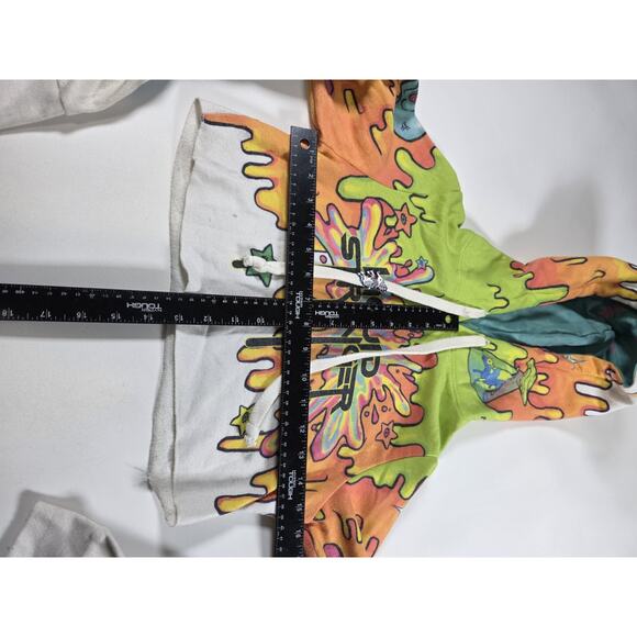 Scummy Bears - Liquid Stranger Cropped Hoodie Size Small Colorful Rave - Picture 3 of 5